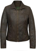 Women's Oversized Leather Jacket