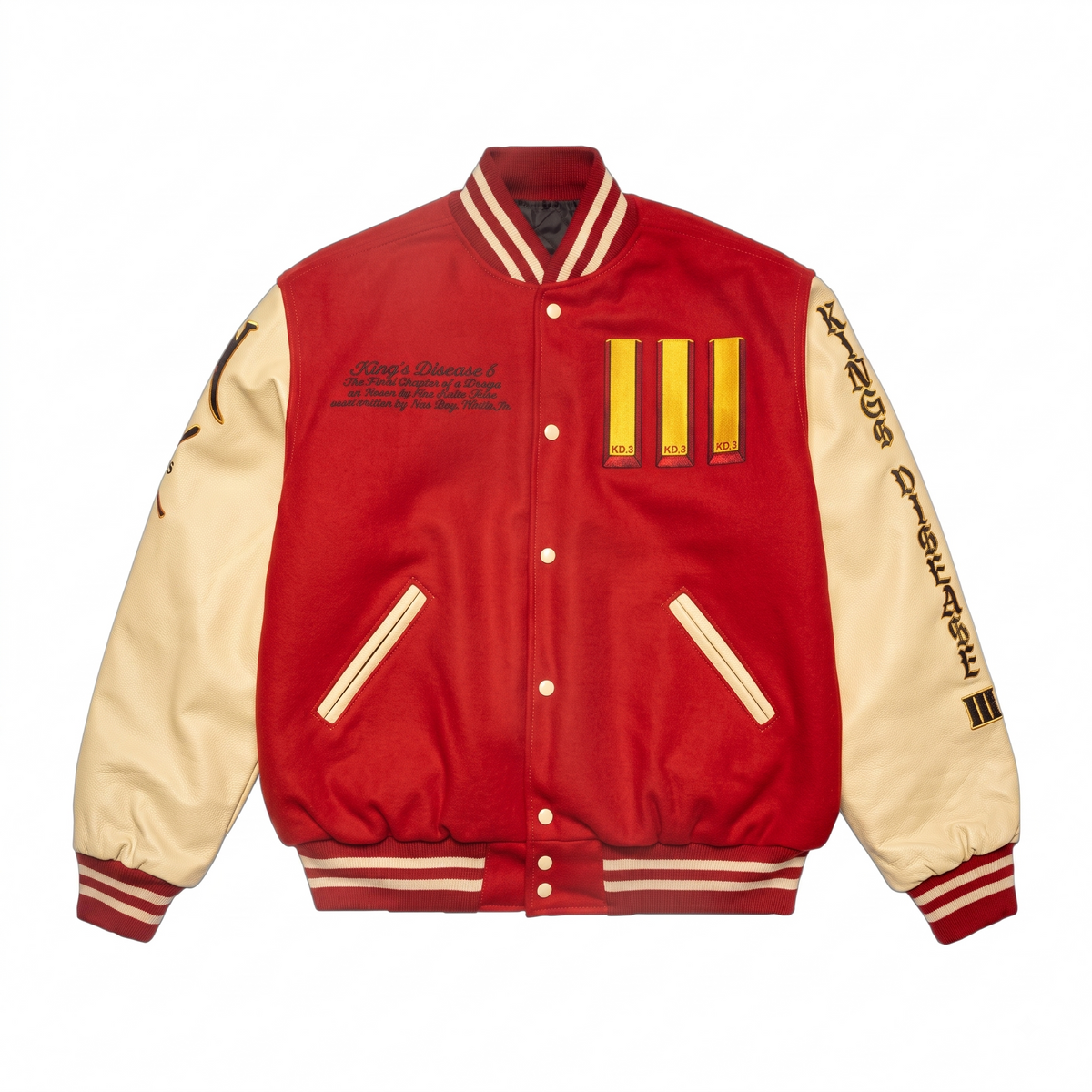 Men's Red Leather Varsity Jacket